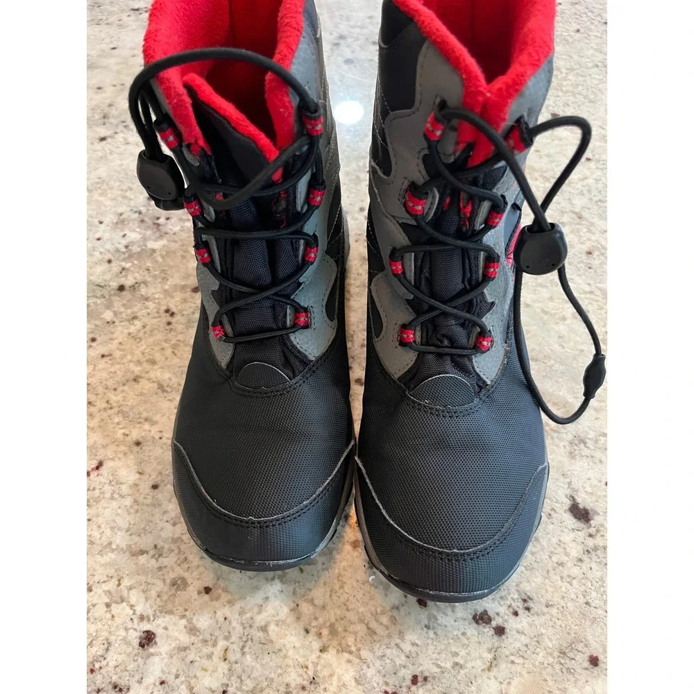 Merrell Kids Snow Quest Lite 3.0 Waterproof Winter Boots Black Grey Red Size 4M